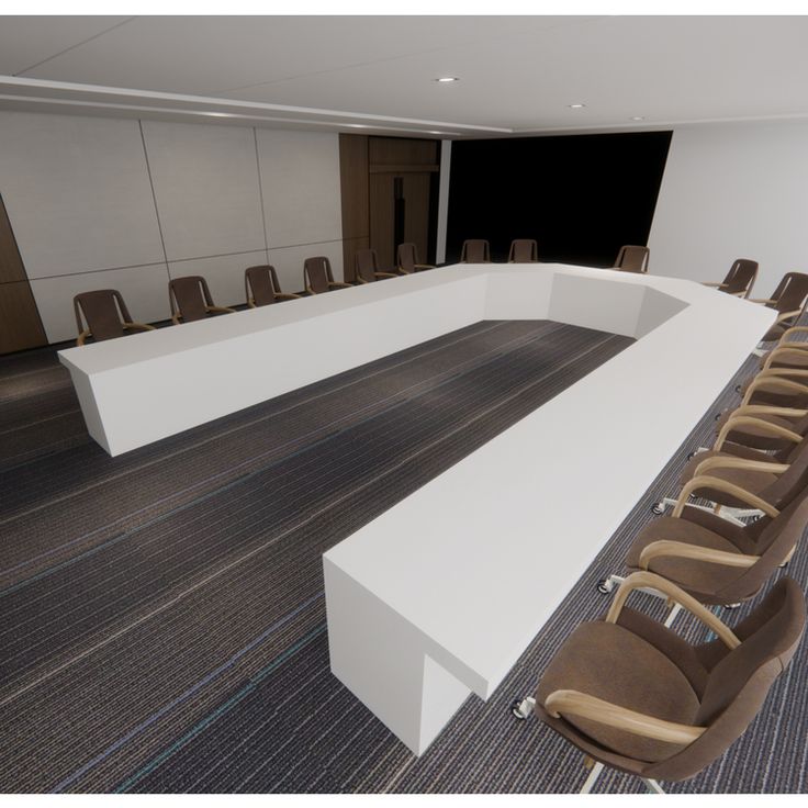 white gloss conference table